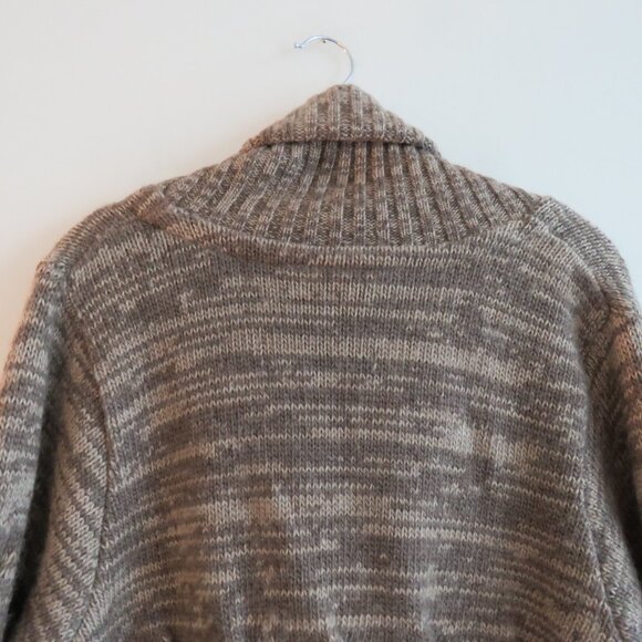 S.N.S. HERNING 100% Wool Shawl Collar Chunky Knit Fisherman Cardigan Men's Sz S - Picture 13 of 16